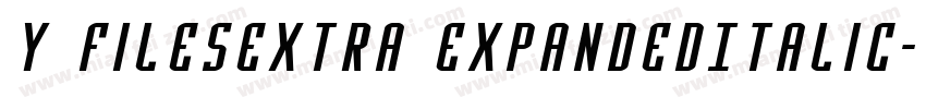 Y FilesExtra ExpandedItalic字体转换